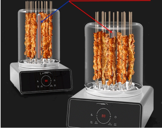 temperature control thermal element for rotary oven